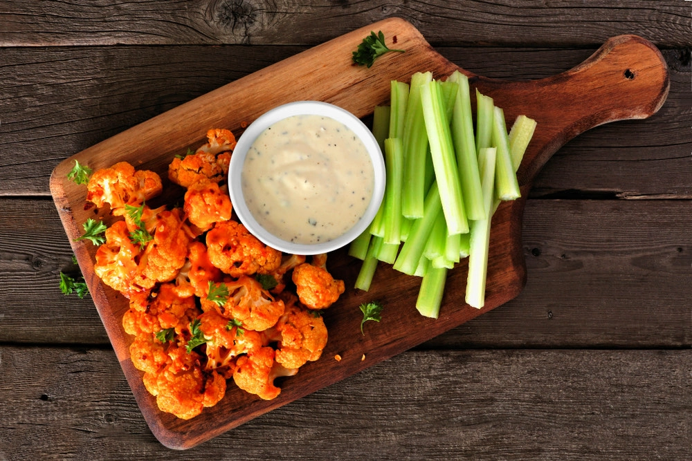 Cauliflower Wings with Sriracha Mayo Dip